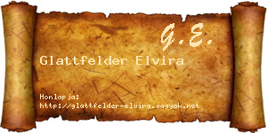 Glattfelder Elvira névjegykártya